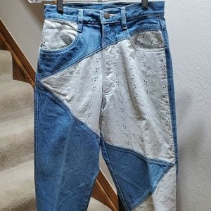 Vintage Eyelet Western Jeans